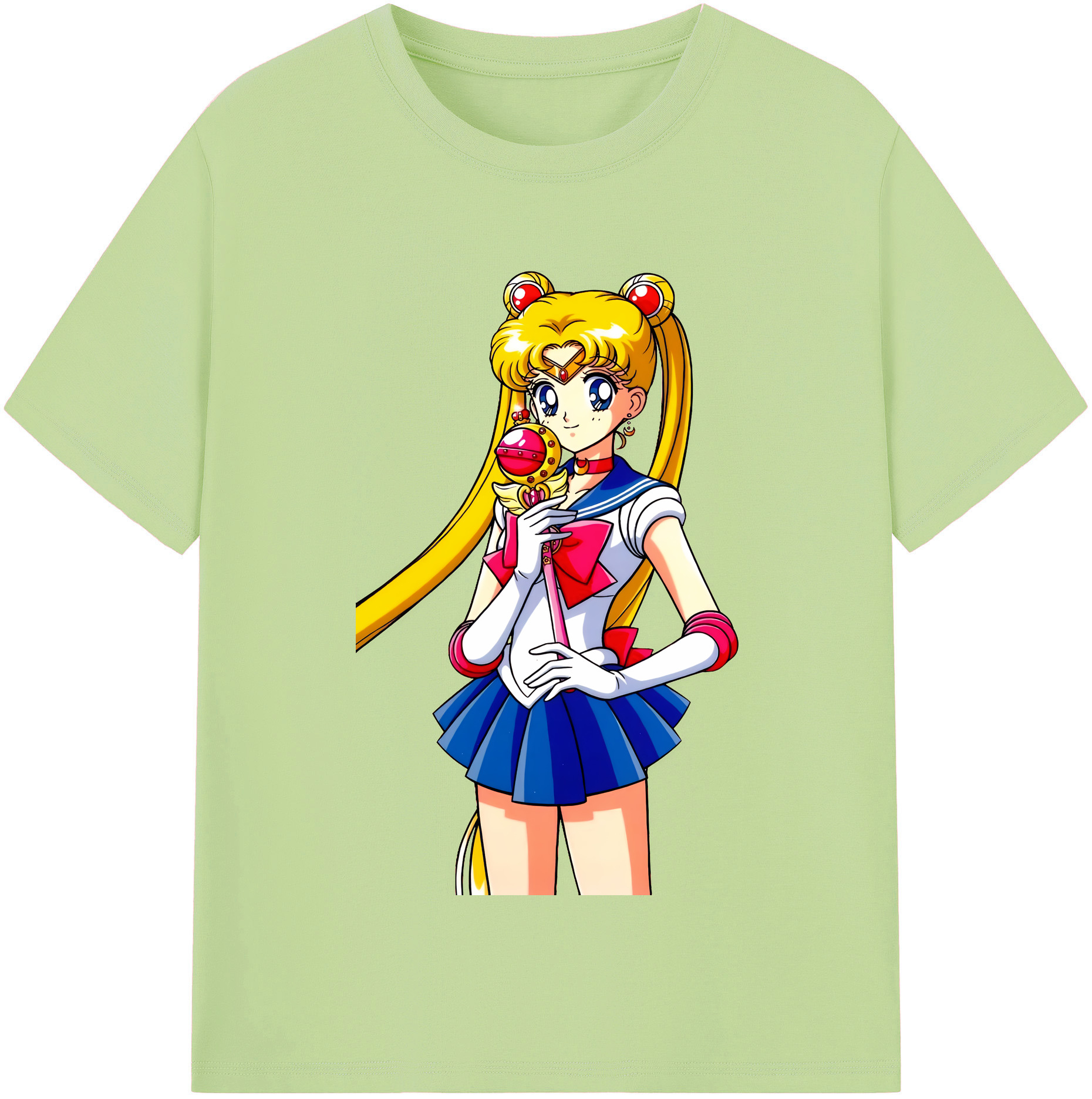 （画像用） 美少女戦士セーラームーン 月野 うさぎ つきの うさぎ Sailor Moon Tsukino Usagi 綿100％半袖Tシャツ（フロントプリント）